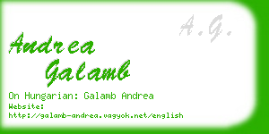andrea galamb business card